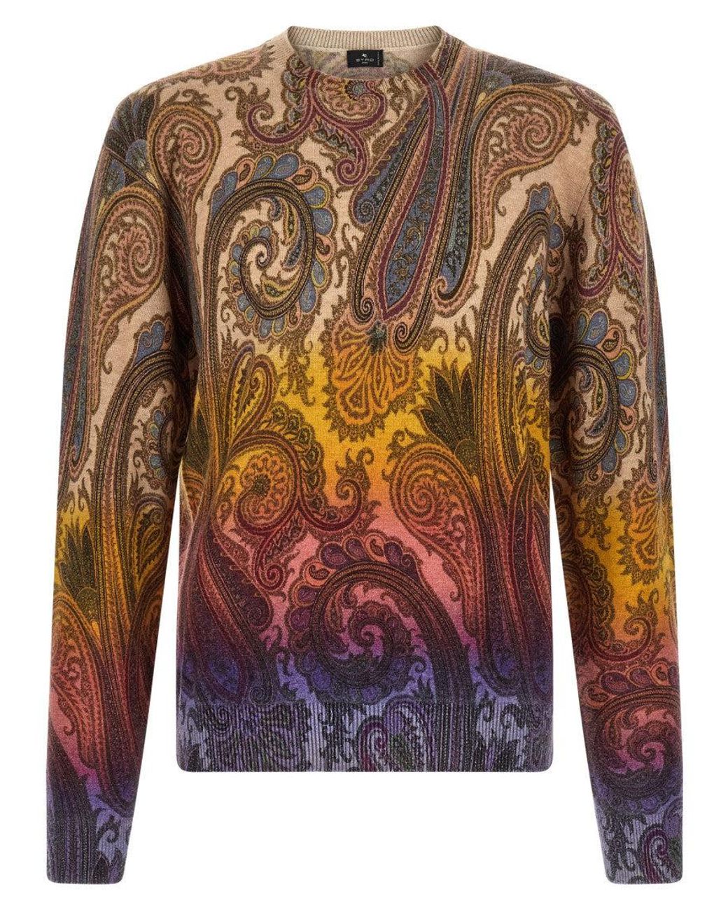 Etro Multicolor Paisley Print Sweater for men