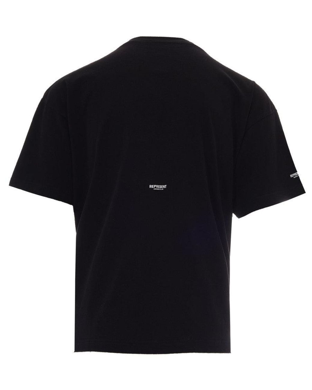 Represent Black Crew Neck T-Shirt for men