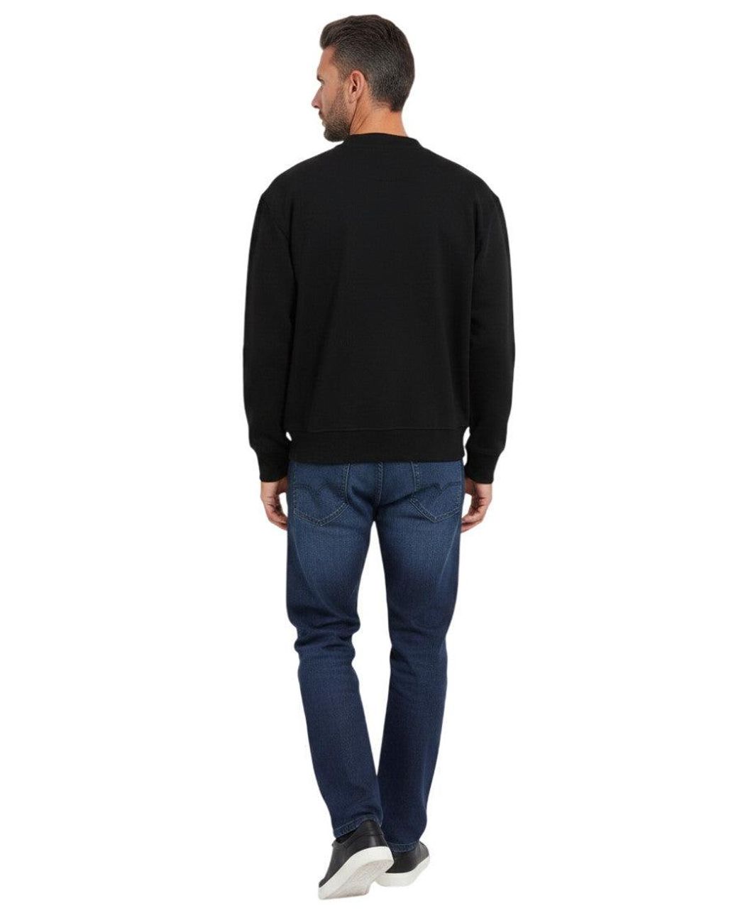 Boss Black Solid Henley Sweatshirt for men