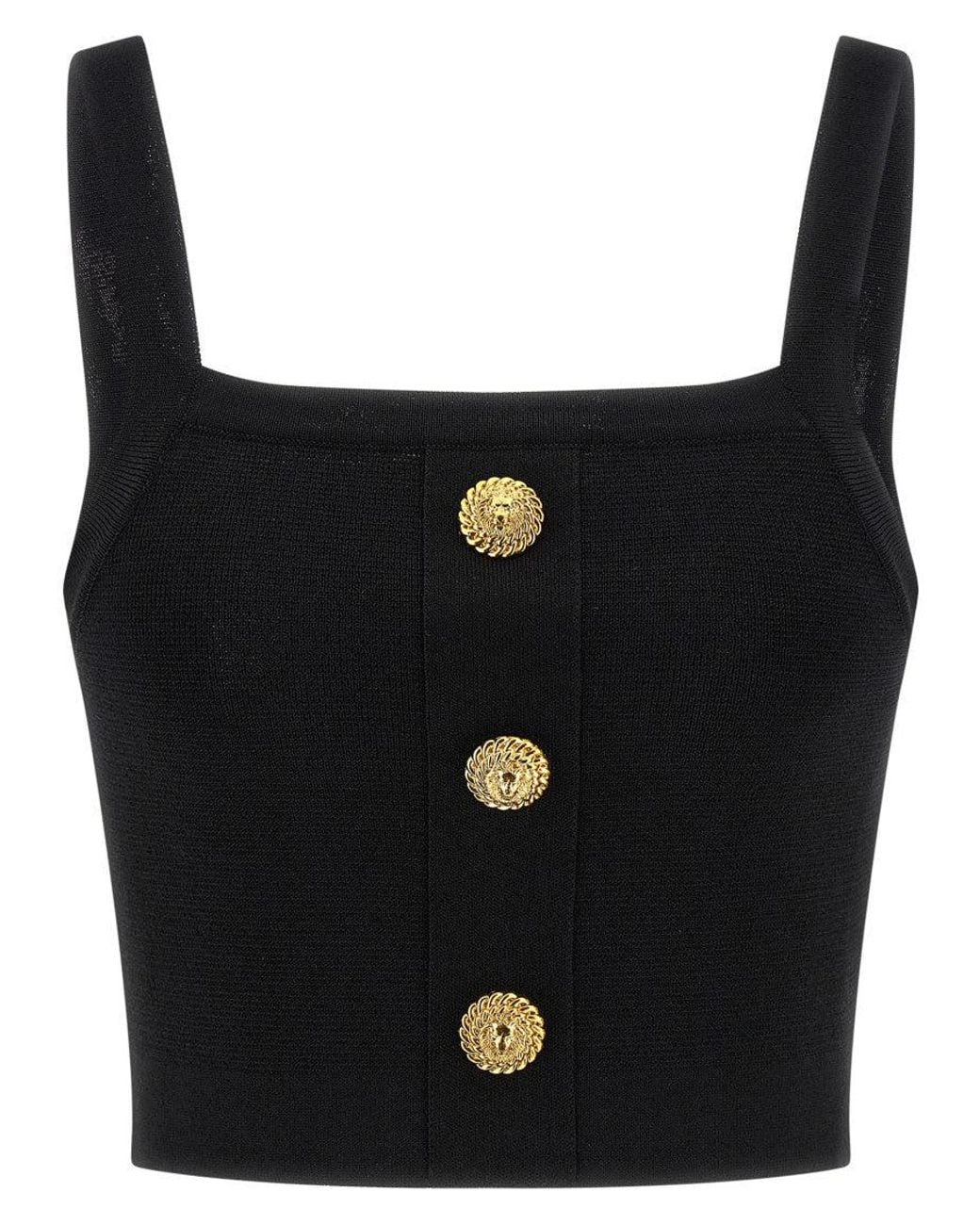 Balmain Black Top 3 Buttons