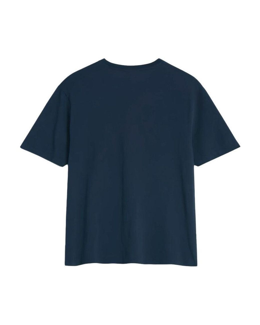 Maison Kitsuné Blue Maison Kitsuné Maison Kitsuné Fox Head Regular T-Shirt for men
