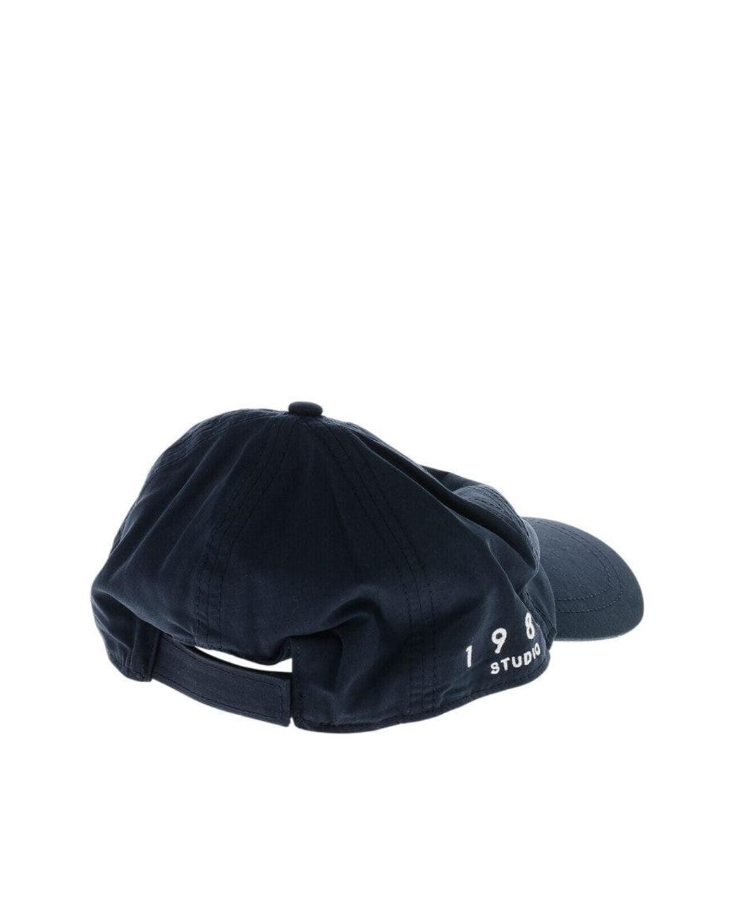 1989 STUDIO Blue Dark Solid Baseball Cap for men