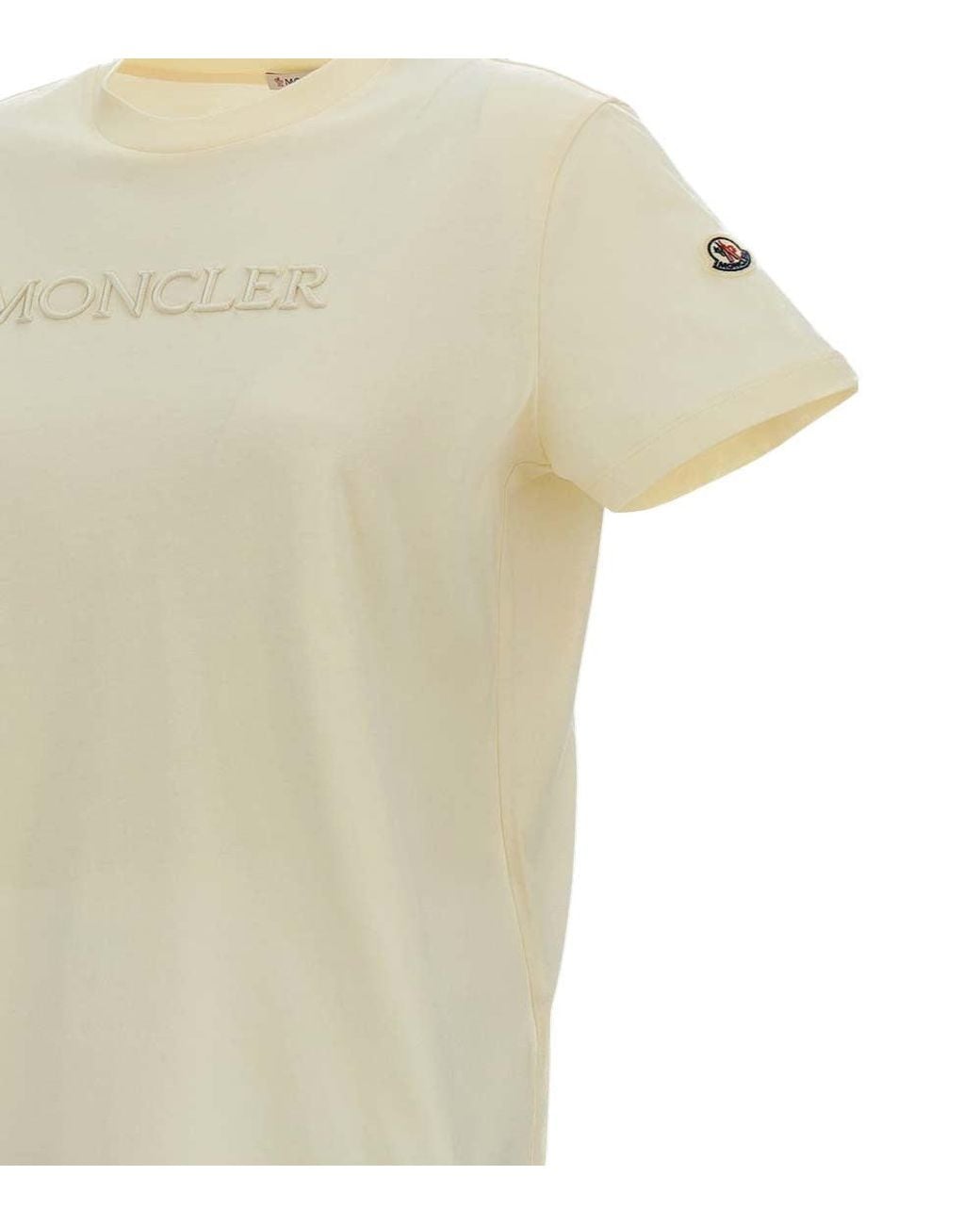 Moncler White Off Crew Neck T-Shirt