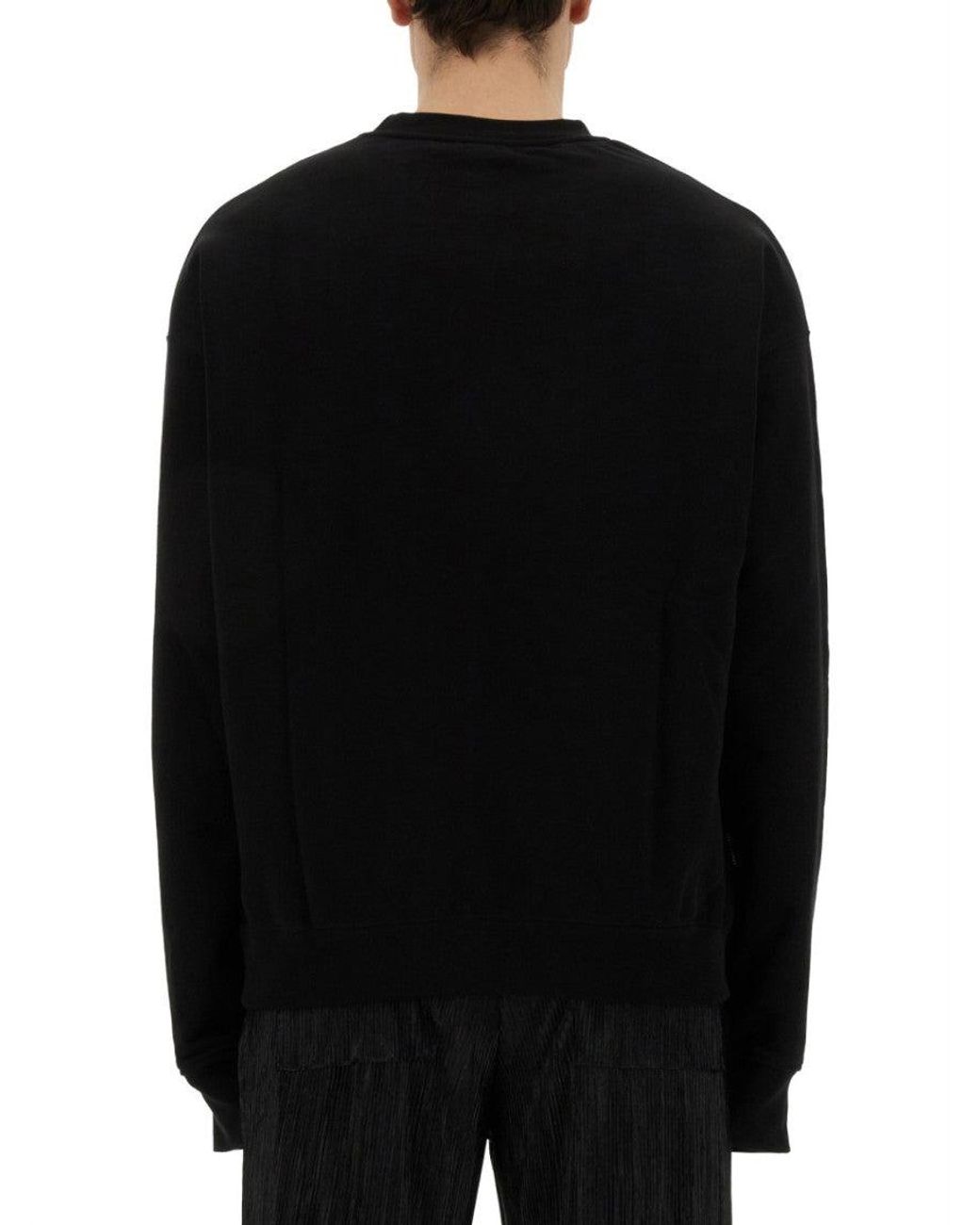 FAMILY FIRST Black Crew Neck Sweatshirts for men
