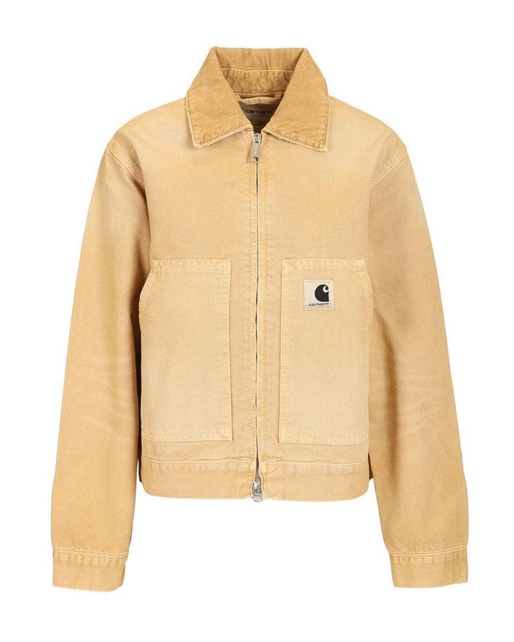 Carhartt Natural Tan Logo Shirt Collar Jacket