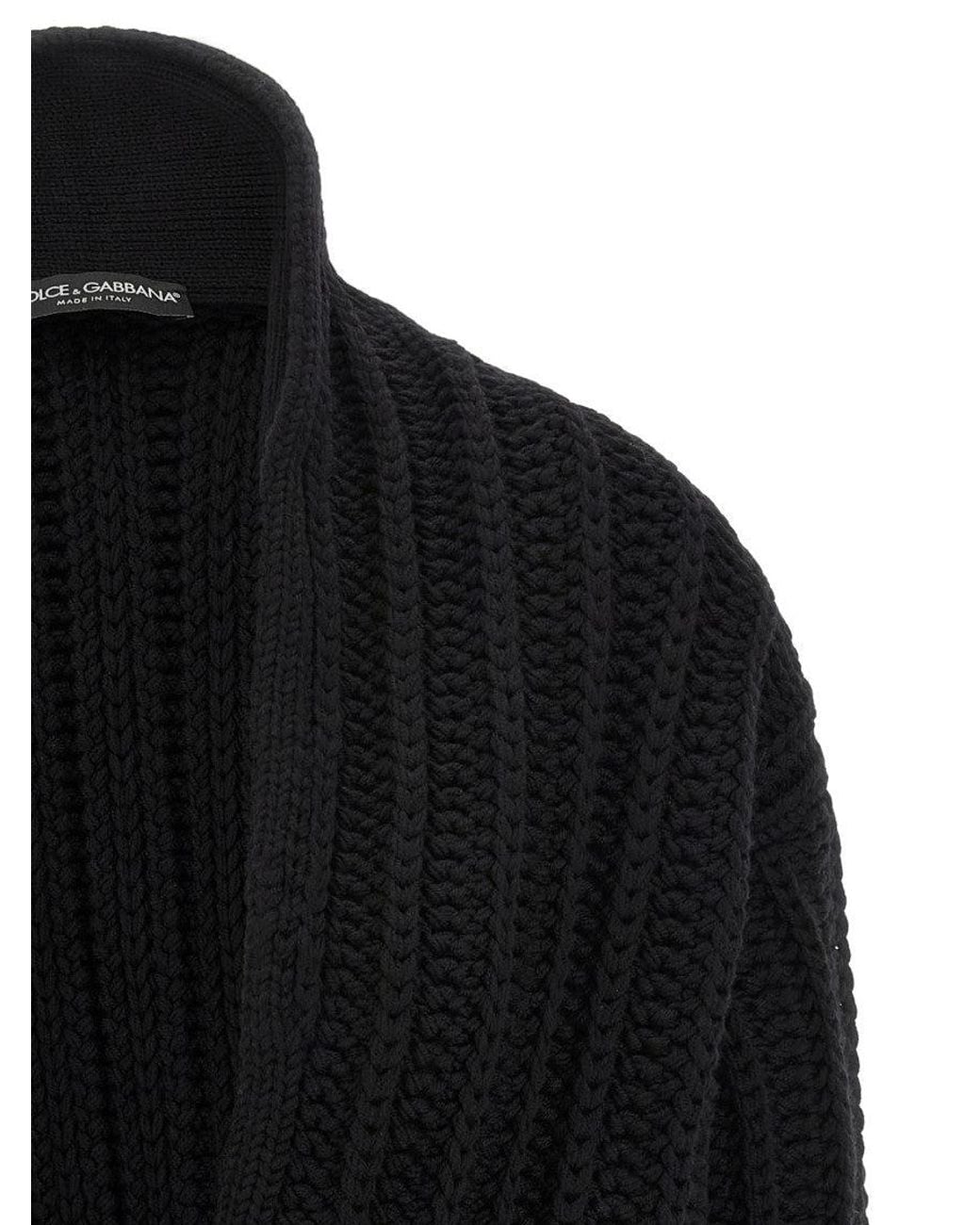 Dolce & Gabbana Black Wool Cardigan