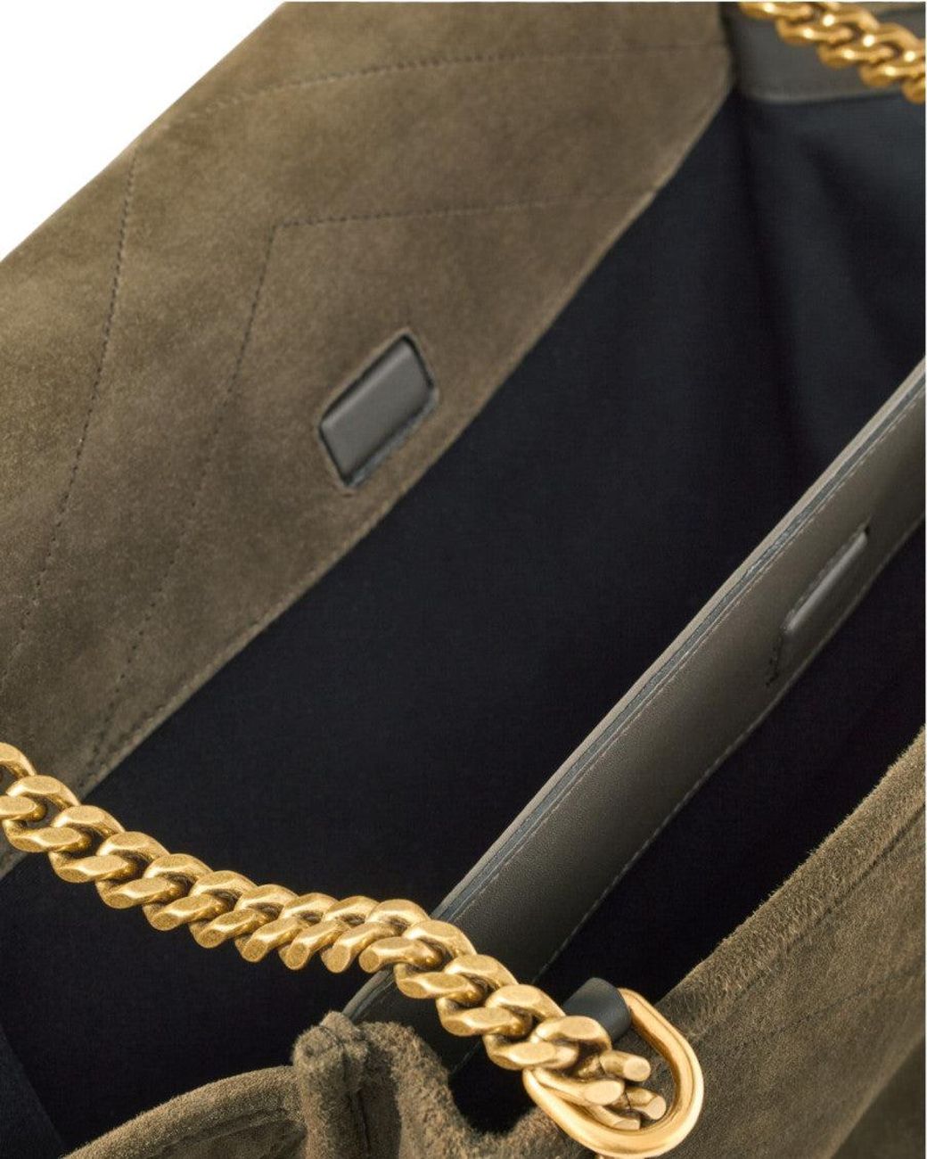 Saint Laurent Brown Army Suede Niki Tripouch Shoulder Bag