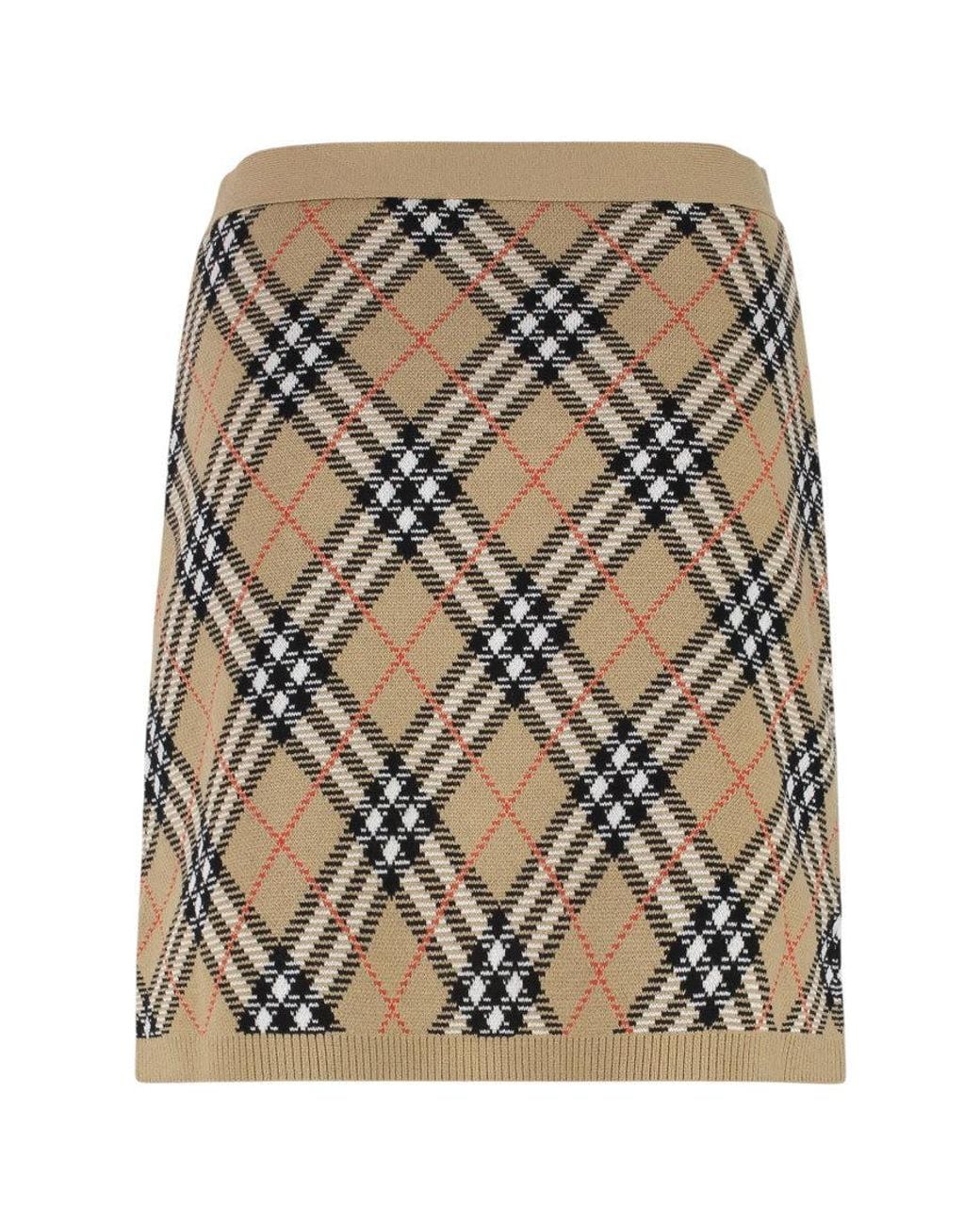 Burberry Multicolor Checks Mini Skirt
