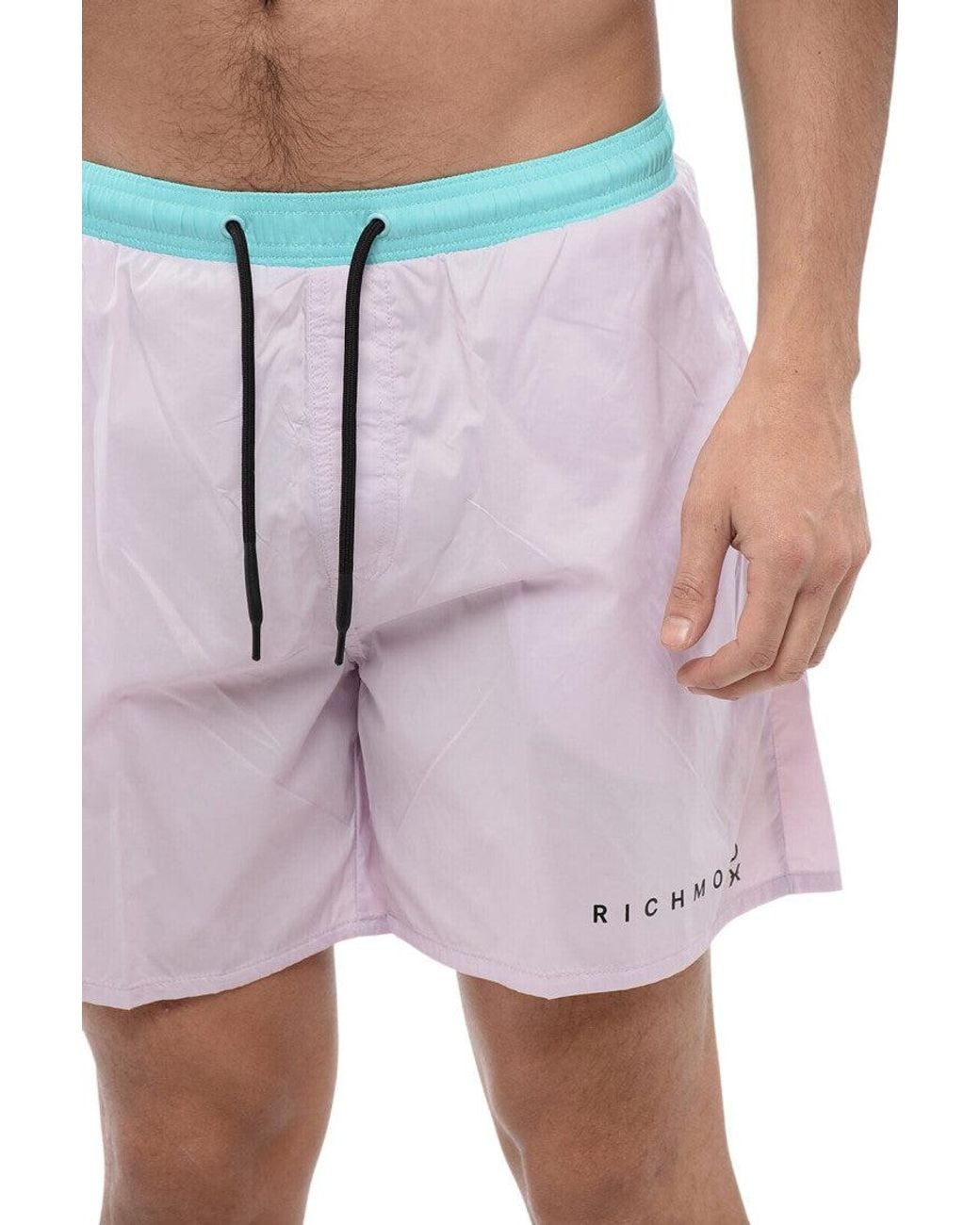 John Richmond Pink Drawstring Swim Shorts for men
