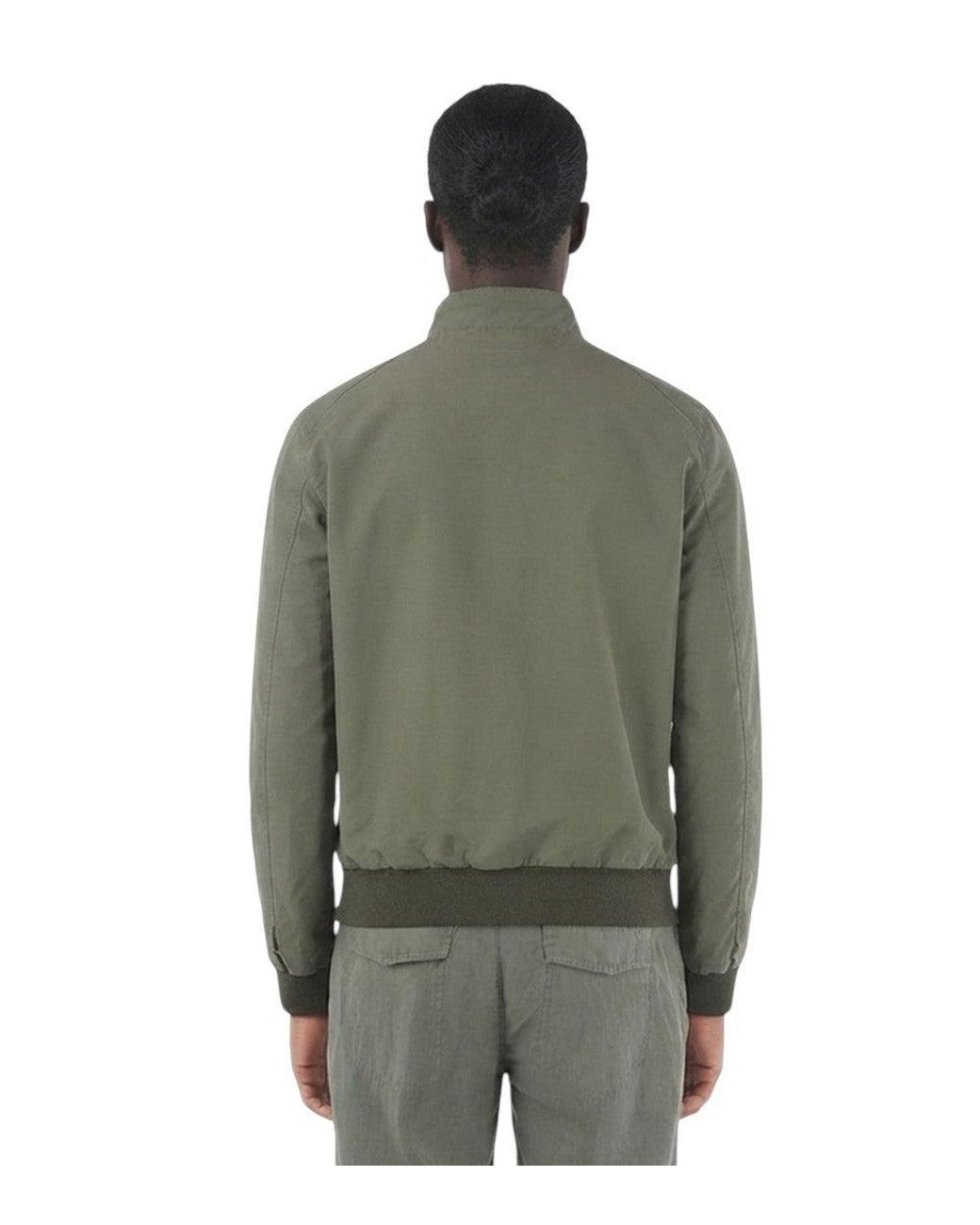 Corneliani Green Mandarin Collar Jacket for men