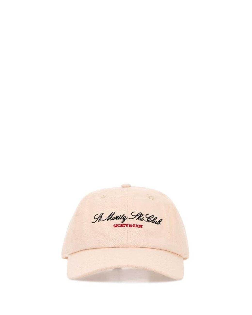 Sporty & Rich Pink Peach Logo Baseball Cap