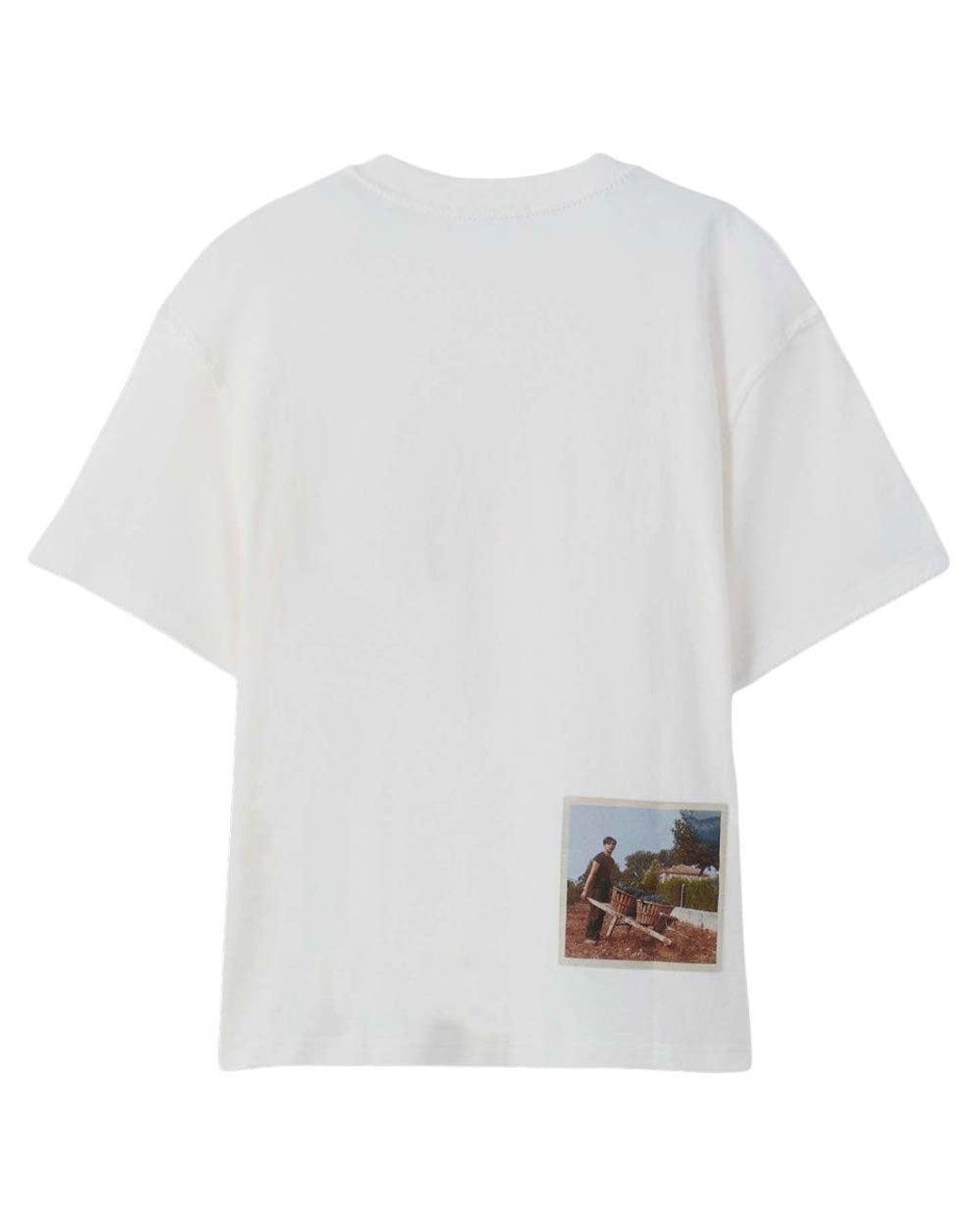 Jacquemus White Graphic Crew Neck T-Shirt for men