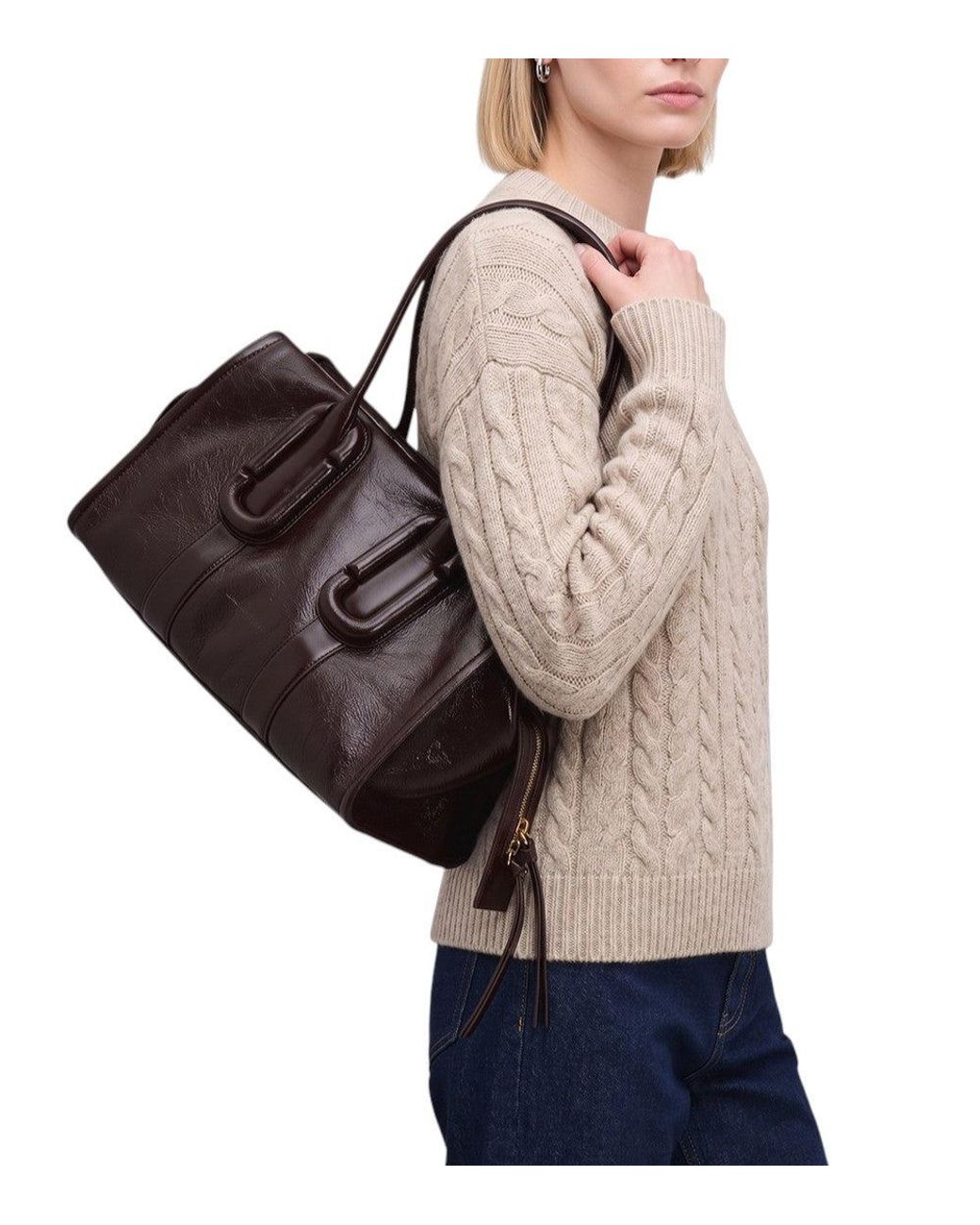 Marc Jacobs Black Shoulder Bag Bebe City Tote Leather Cow