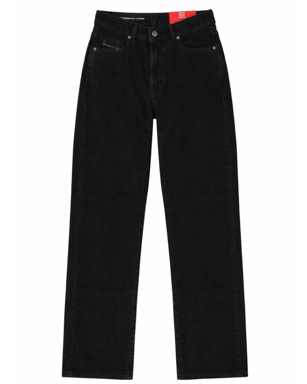 DIESEL Blue Straight Mid Rise Jeans