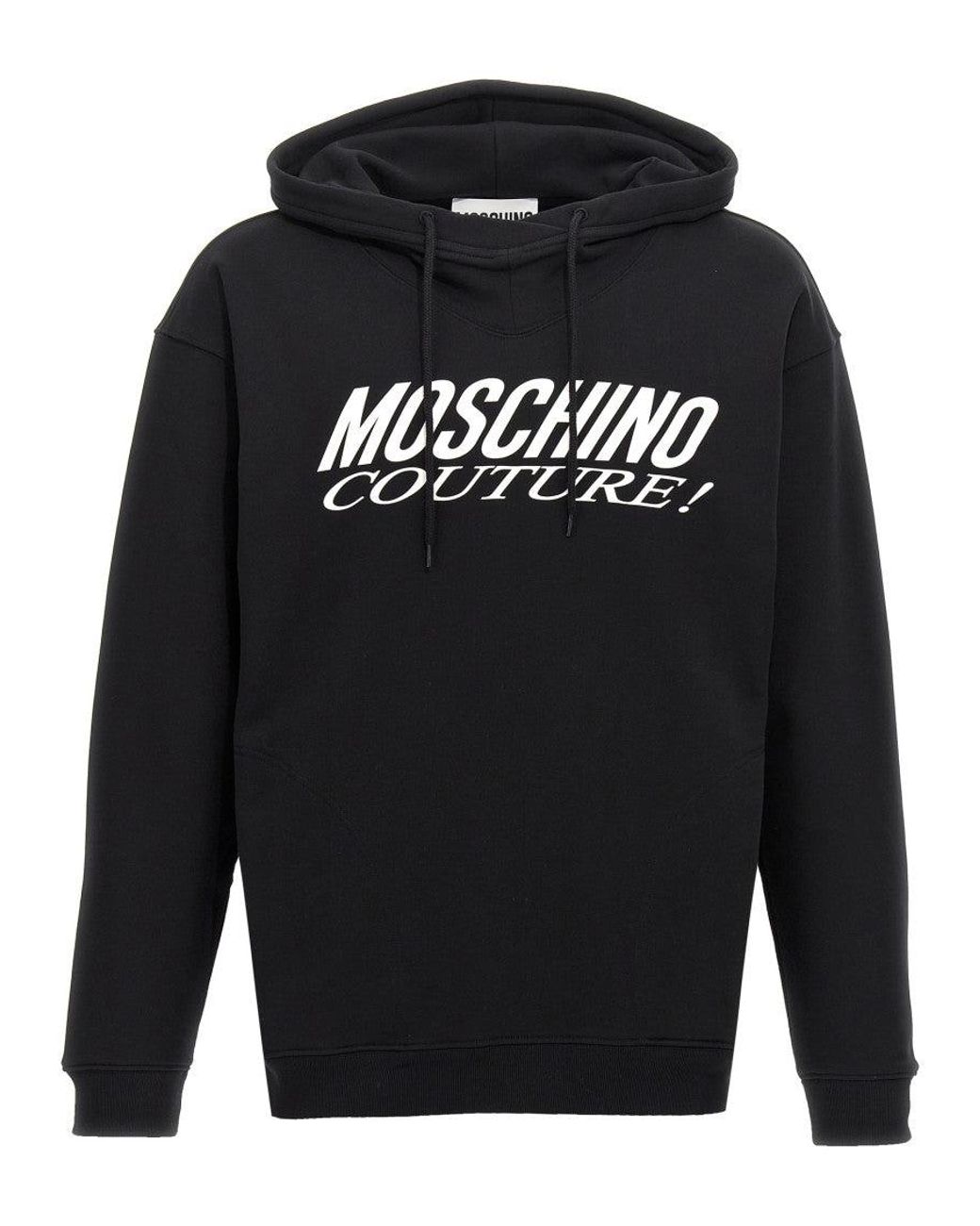 Moschino Blue Logo Print Hoodie for men