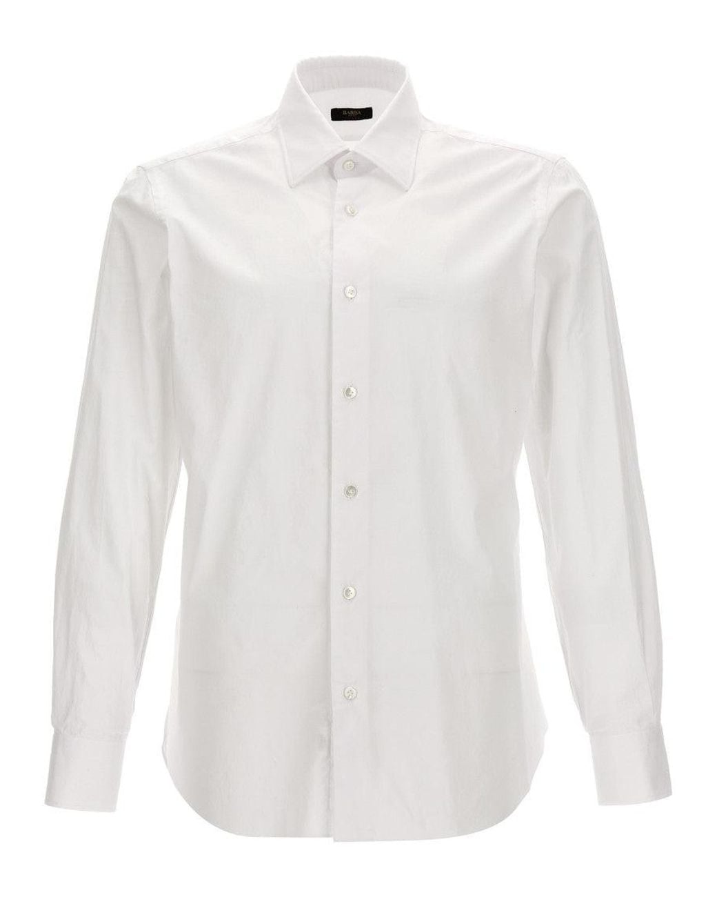 Barba Napoli White Cotton Shirt for men
