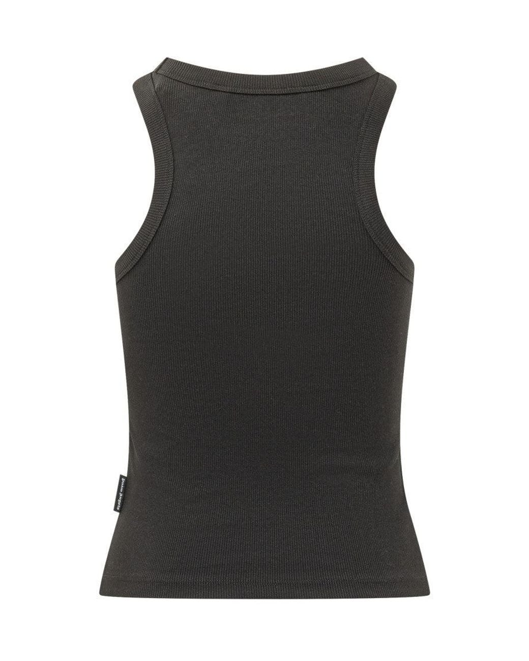 Palm Angels Black Crew Neck Top