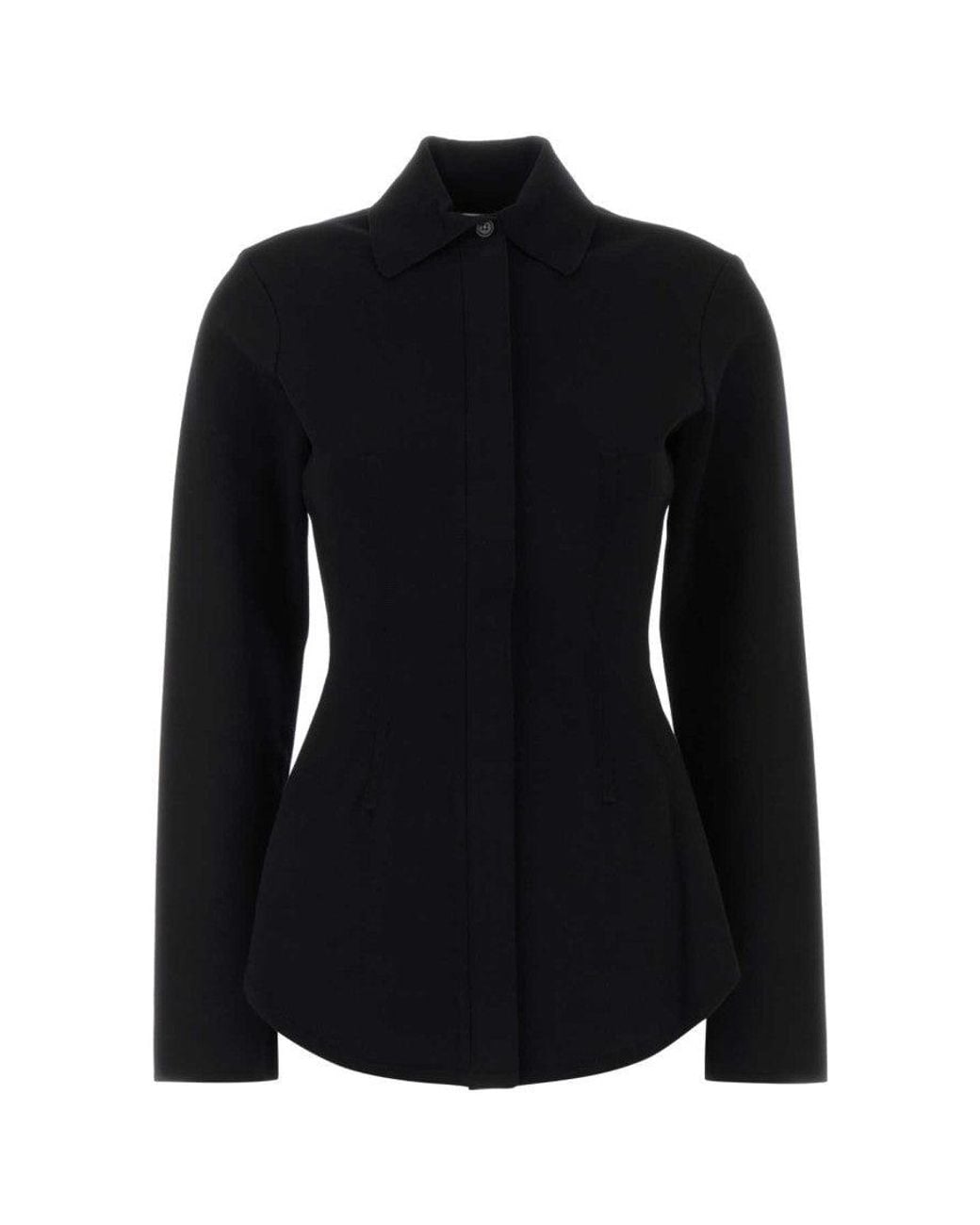 Sportmax Black Solid Viscose Shirt