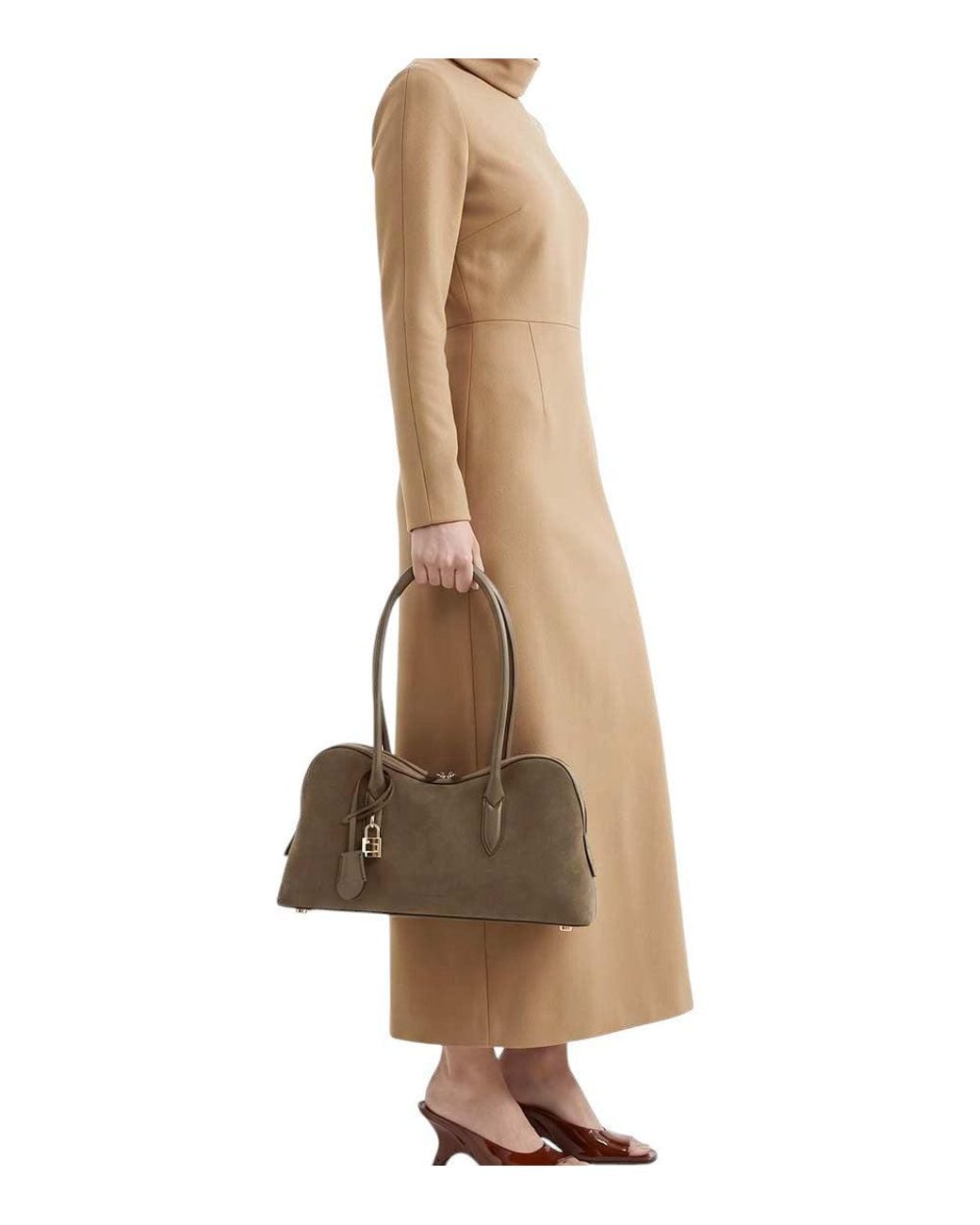 Stella McCartney Brown Dark Ryder Large Shoulder Bag