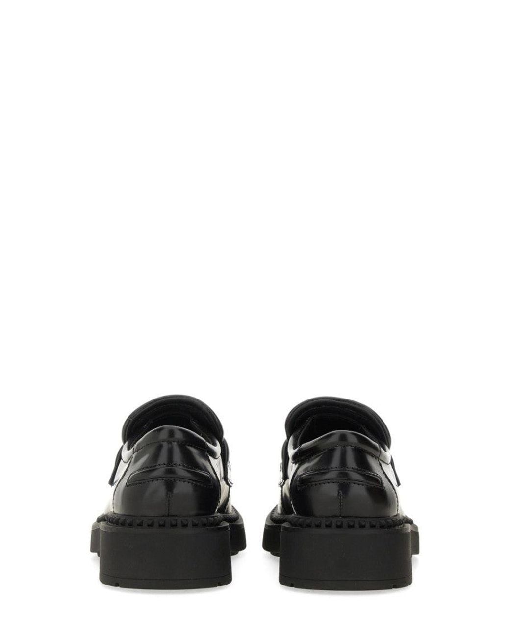 Ash Black Leather Loafers