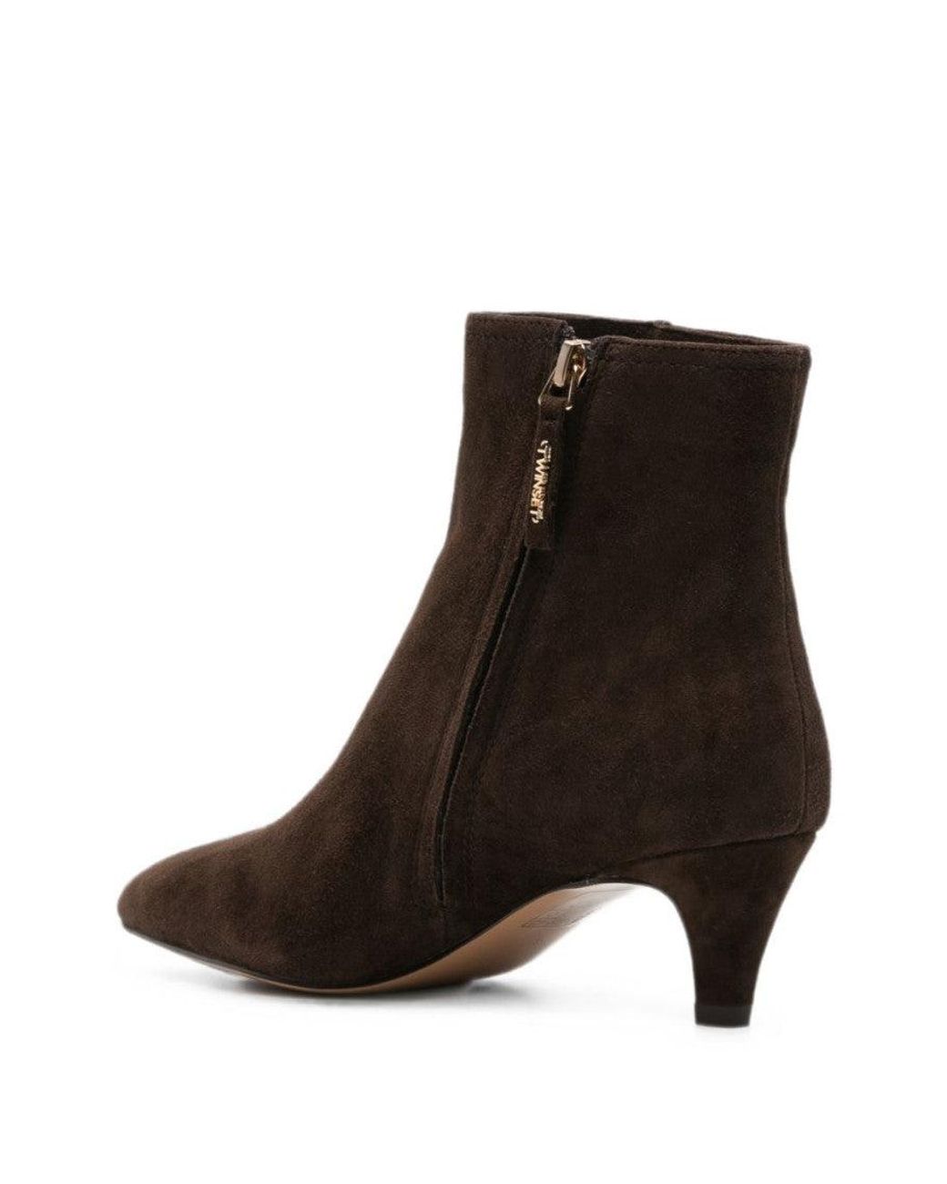 Twinset Brown Suede Boots