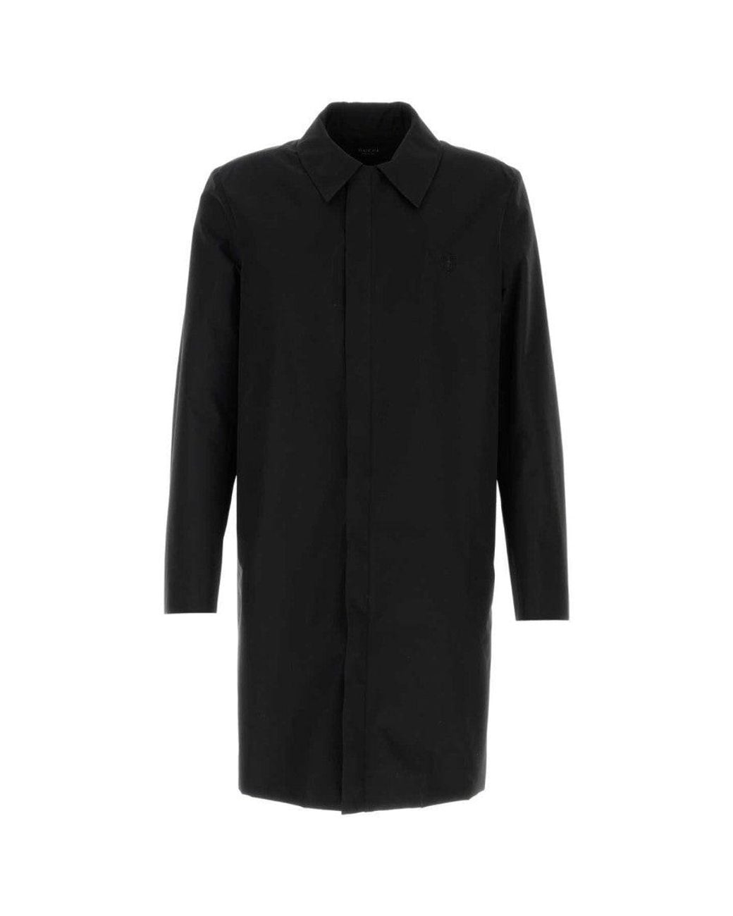 Gucci Black Regular Overcoat for men