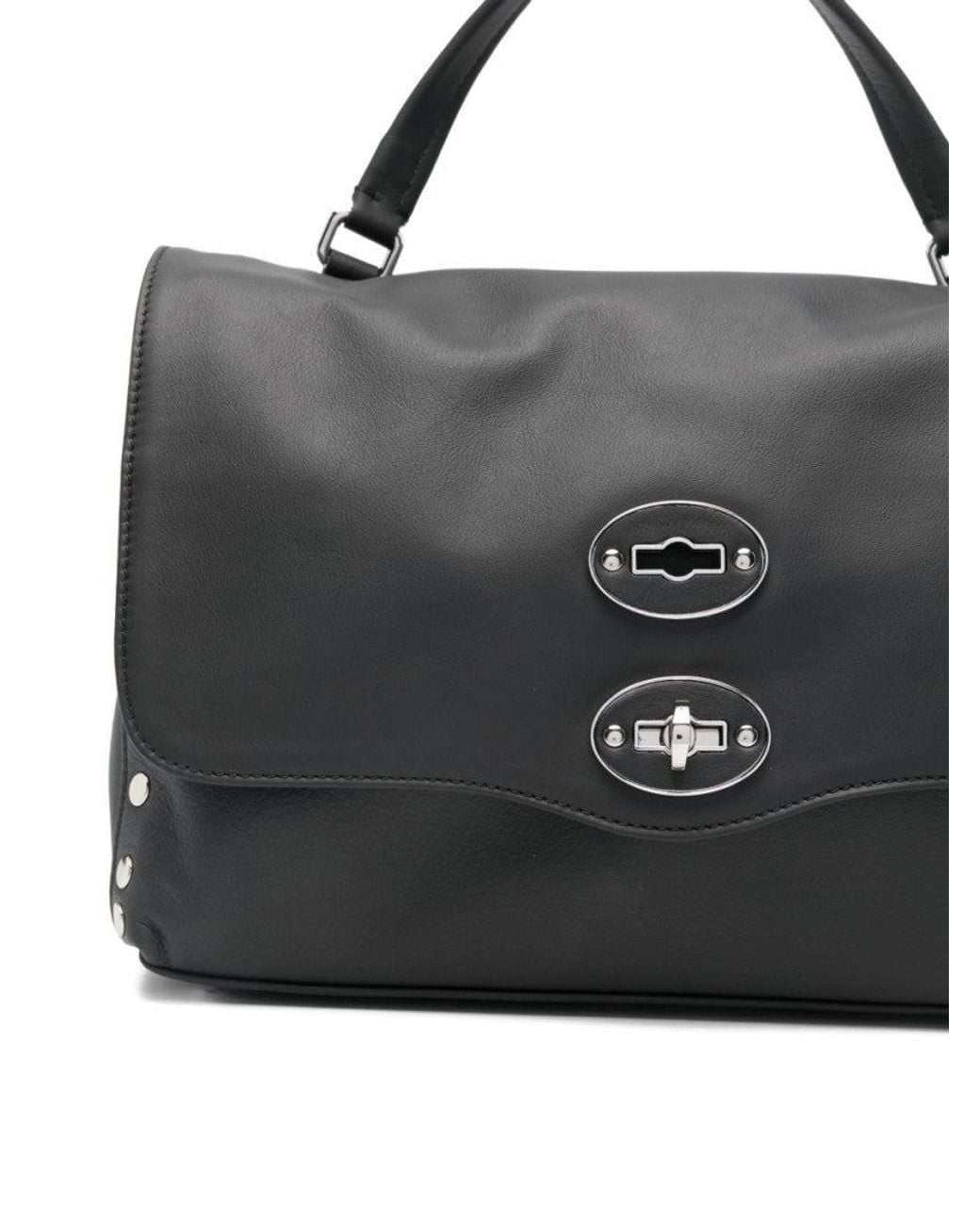 Zanellato Black Postina Medium Satchel