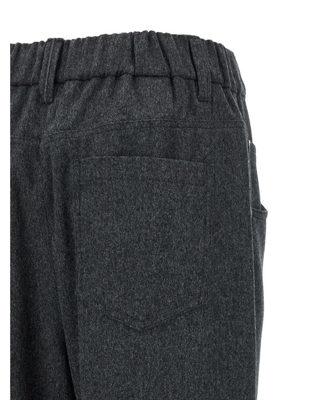 Brunello Cucinelli Gray Wool Pants