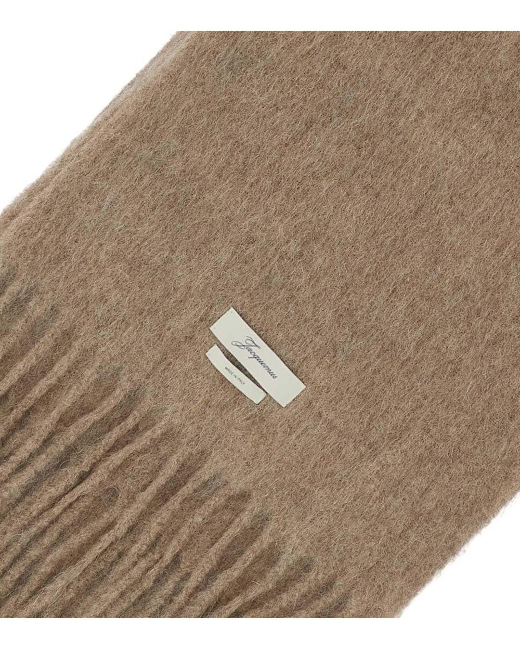 Jacquemus Brown Taupe Solid Scarf for men