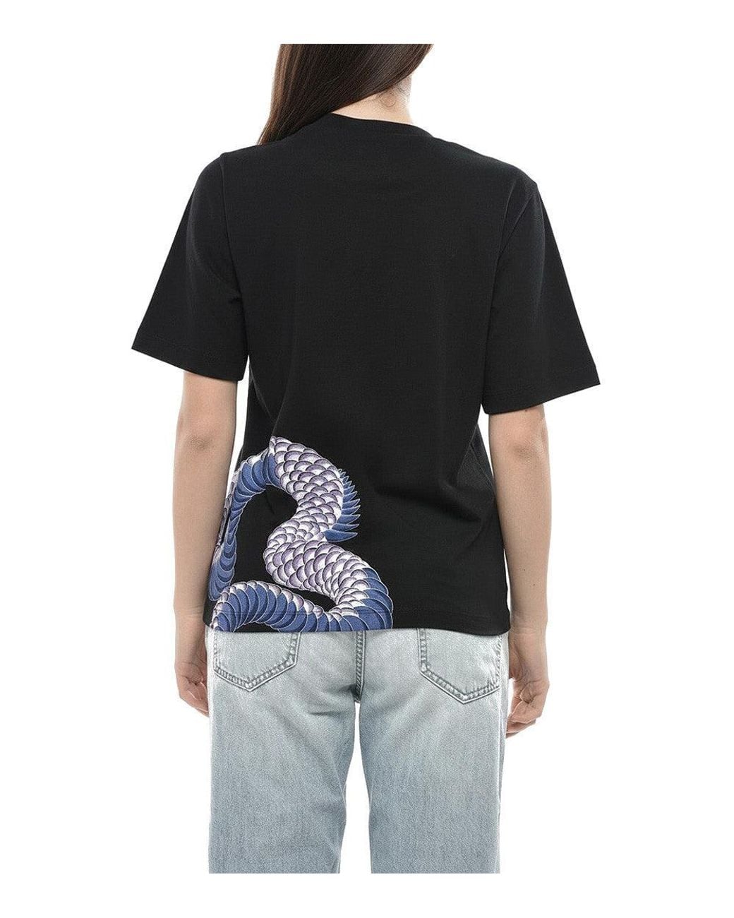 DSquared² Black Graphic Crew Neck T-Shirt
