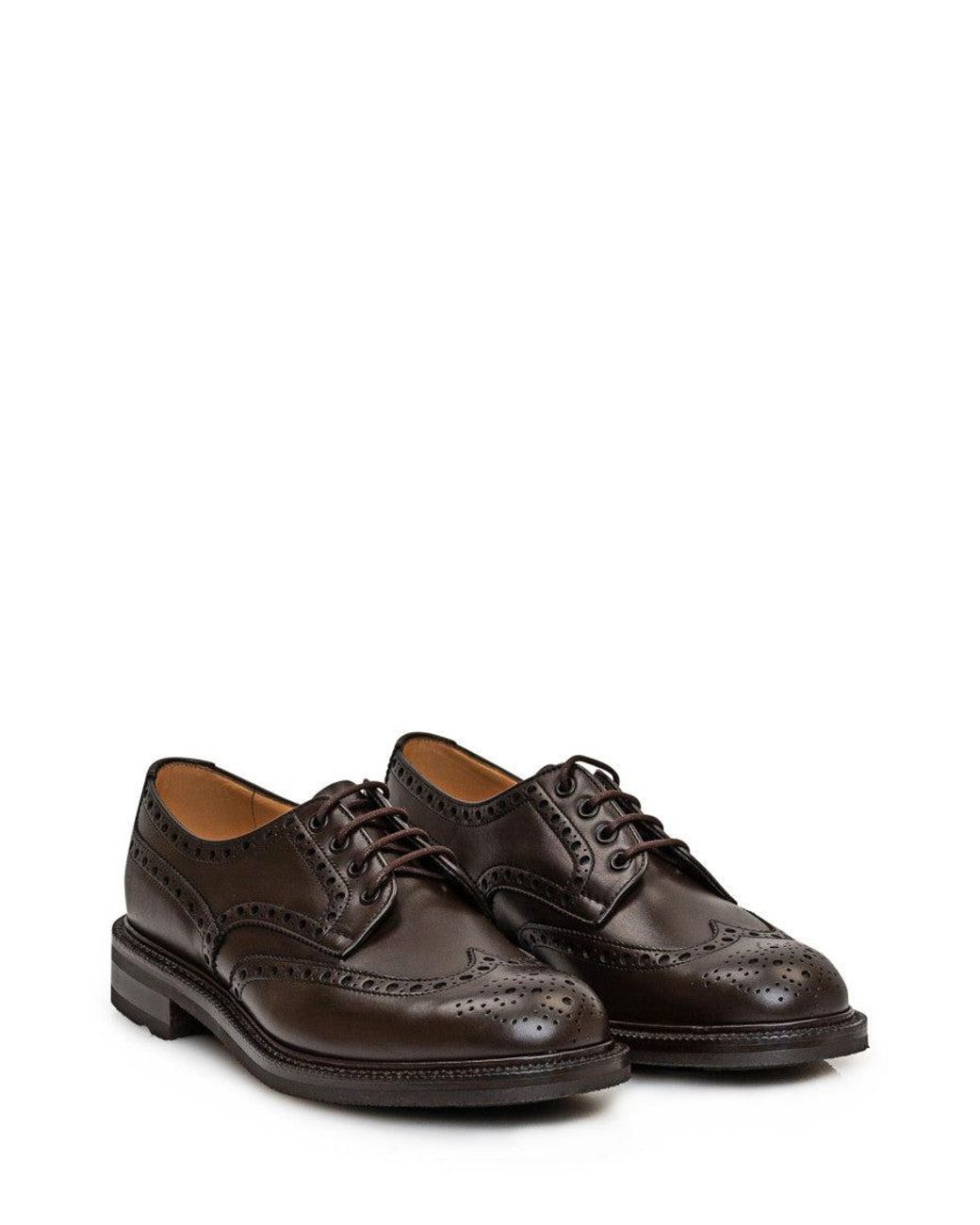 Church's Brown Leather Lace Up Shoes for men