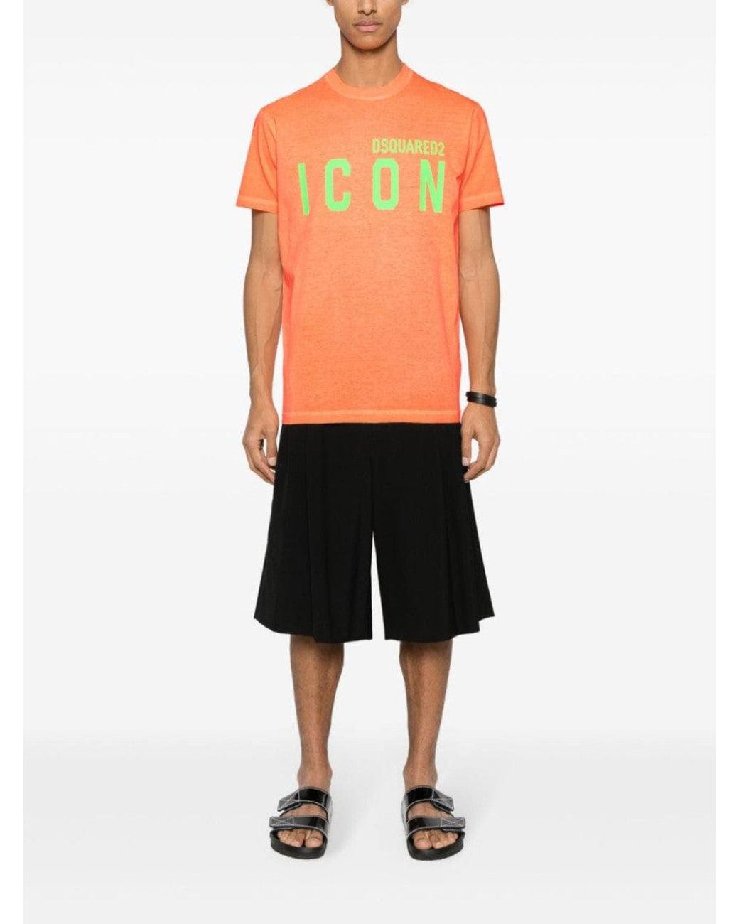 DSquared² Orange Cotton T-Shirt for men