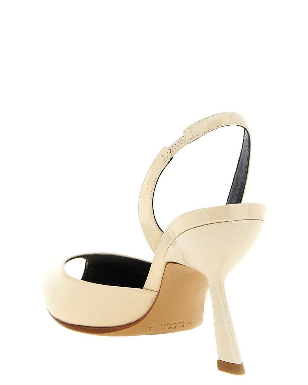 Alexandre Birman Metallic Natural Miranda Slingback Pumps