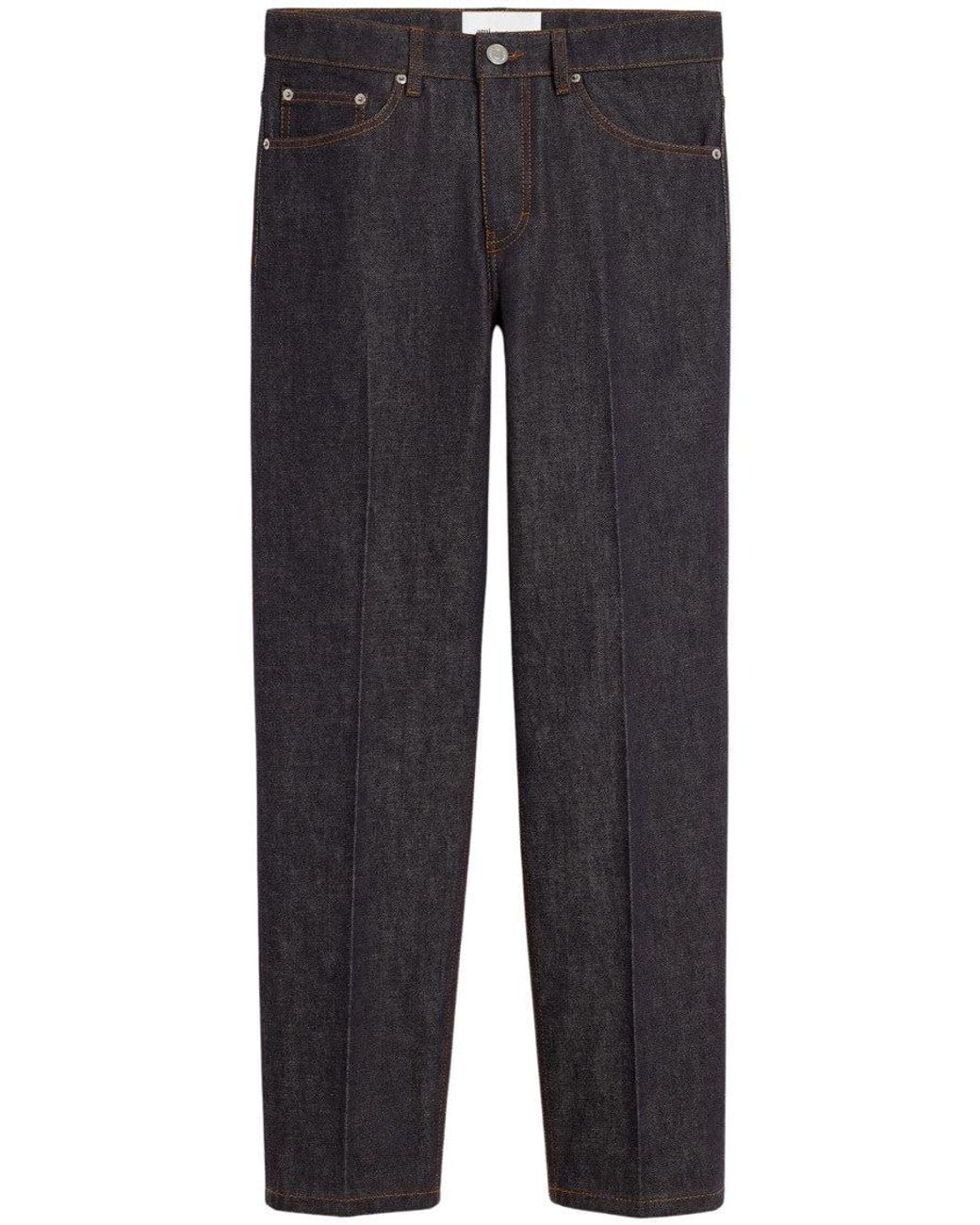 AMI Blue Dark Regular Jeans for men