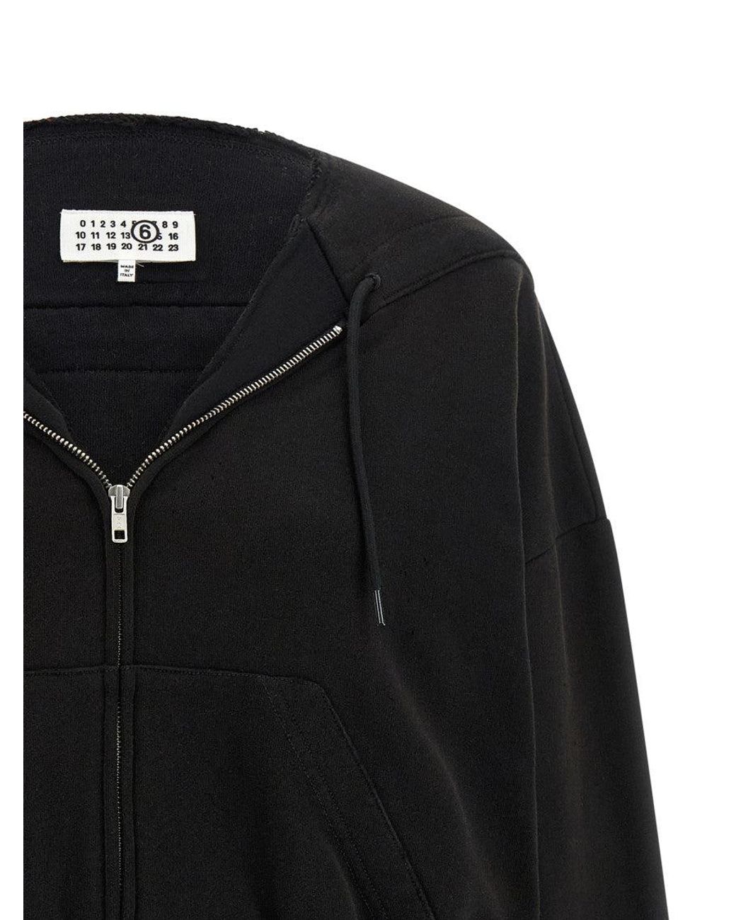 MM6 by Maison Margiela Black Trompe L'Oeil Hoodie
