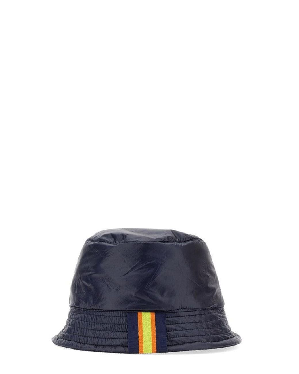 K-Way Blue Solid Bucket Hat for men