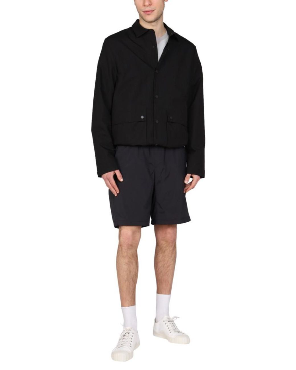 Monobi Black Solid Shirt Jackets for men