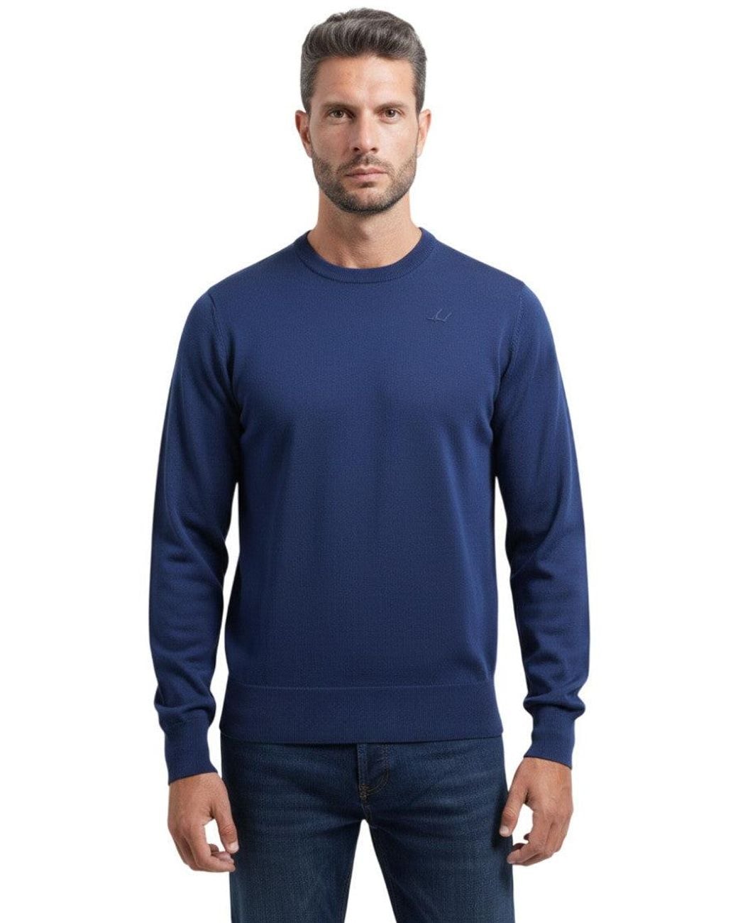 K-Way Blue Crew Neck Sweater for men
