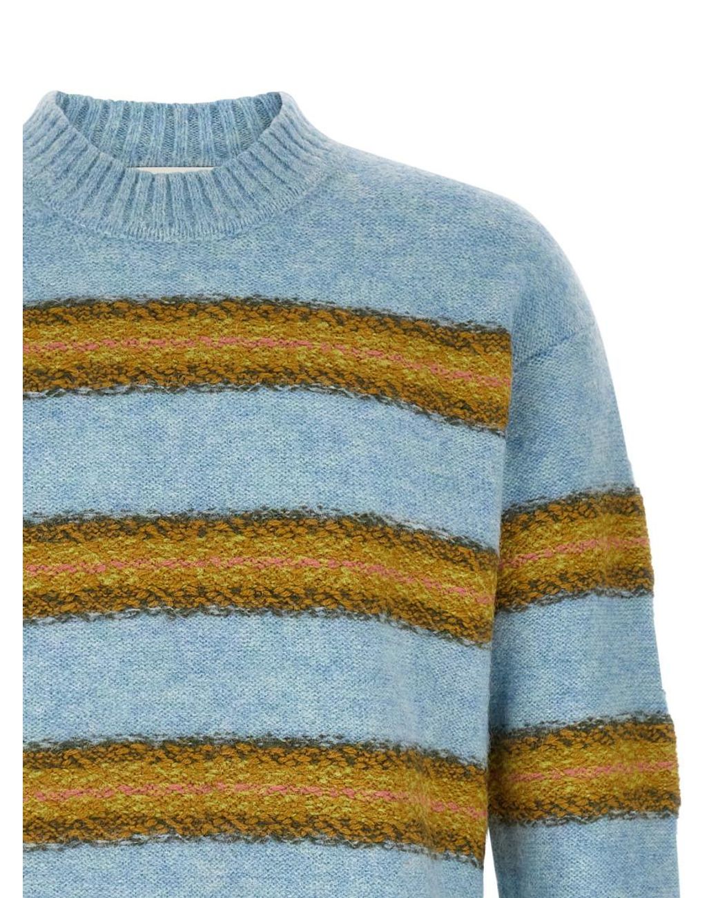 Dries Van Noten Blue Stripes Sweater for men