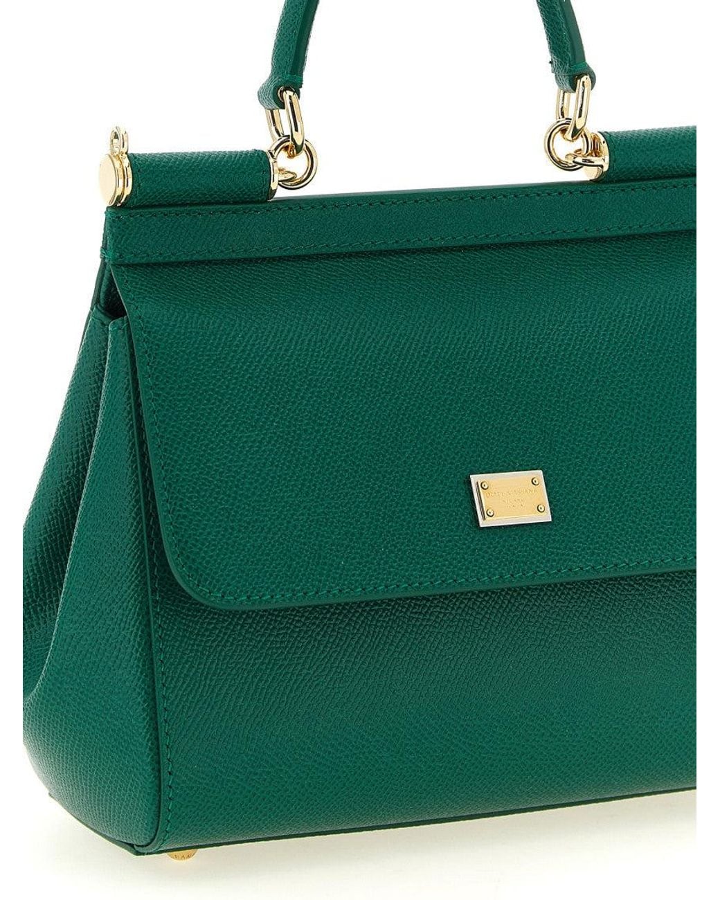 Dolce & Gabbana Green Sicily Small Satchel