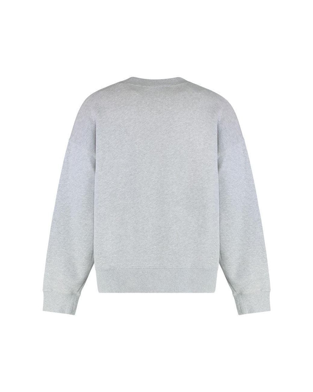 Palm Angels Gray Graphic Crew Neck Sweatshirt for men