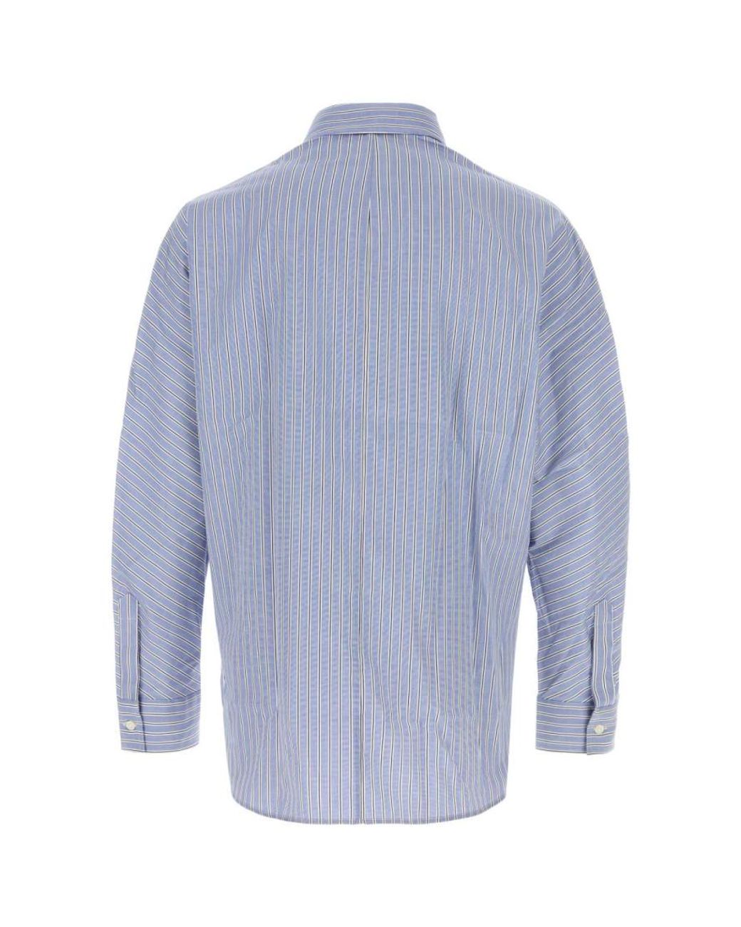 Givenchy Blue Logo Stripes Shirt for men