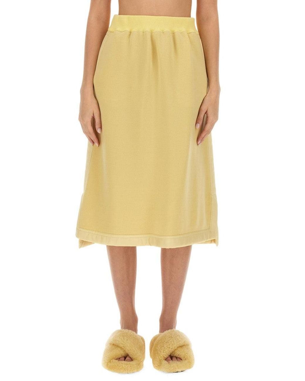 Jil Sander Yellow Midi Skirt