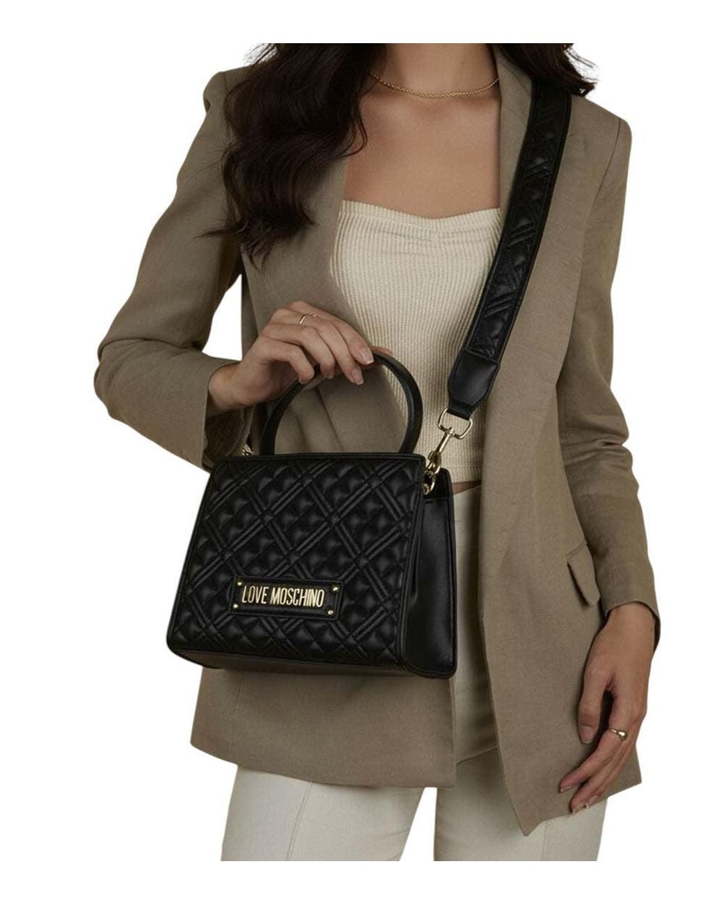 Love Moschino Black Logo Small Satchel