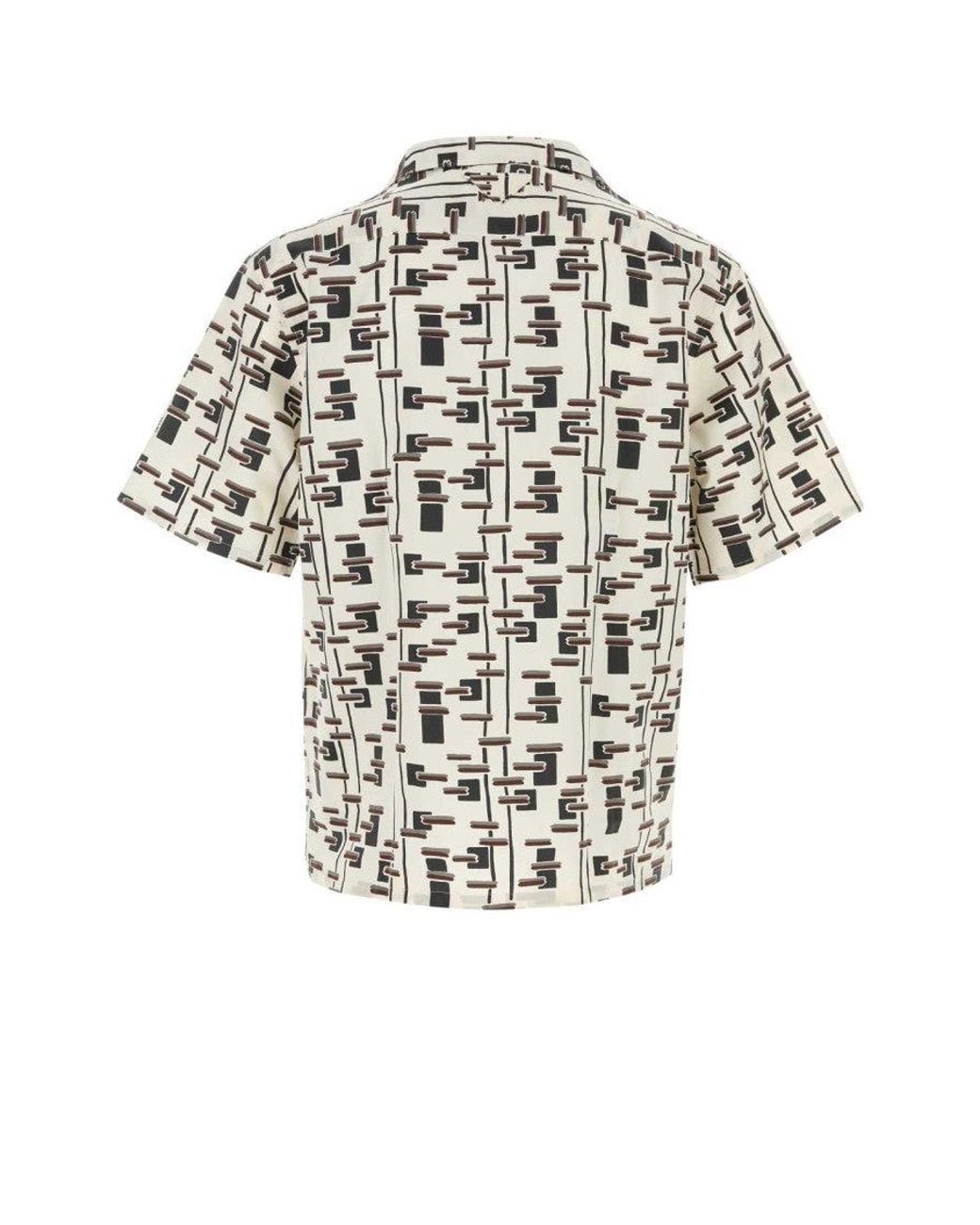 Prada White Printed Shirt for men