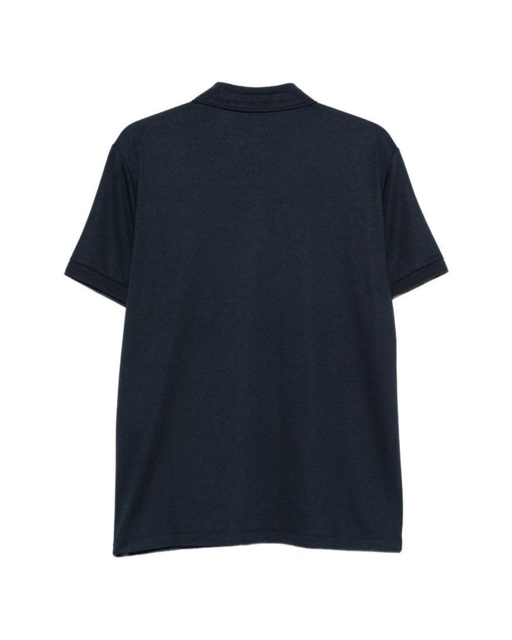 EA7 Blue Shirt Collar Polo for men