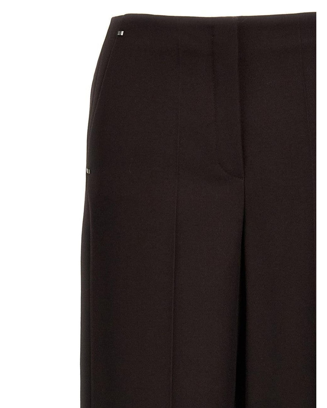 Fendi Black Dark Wide Leg Pant