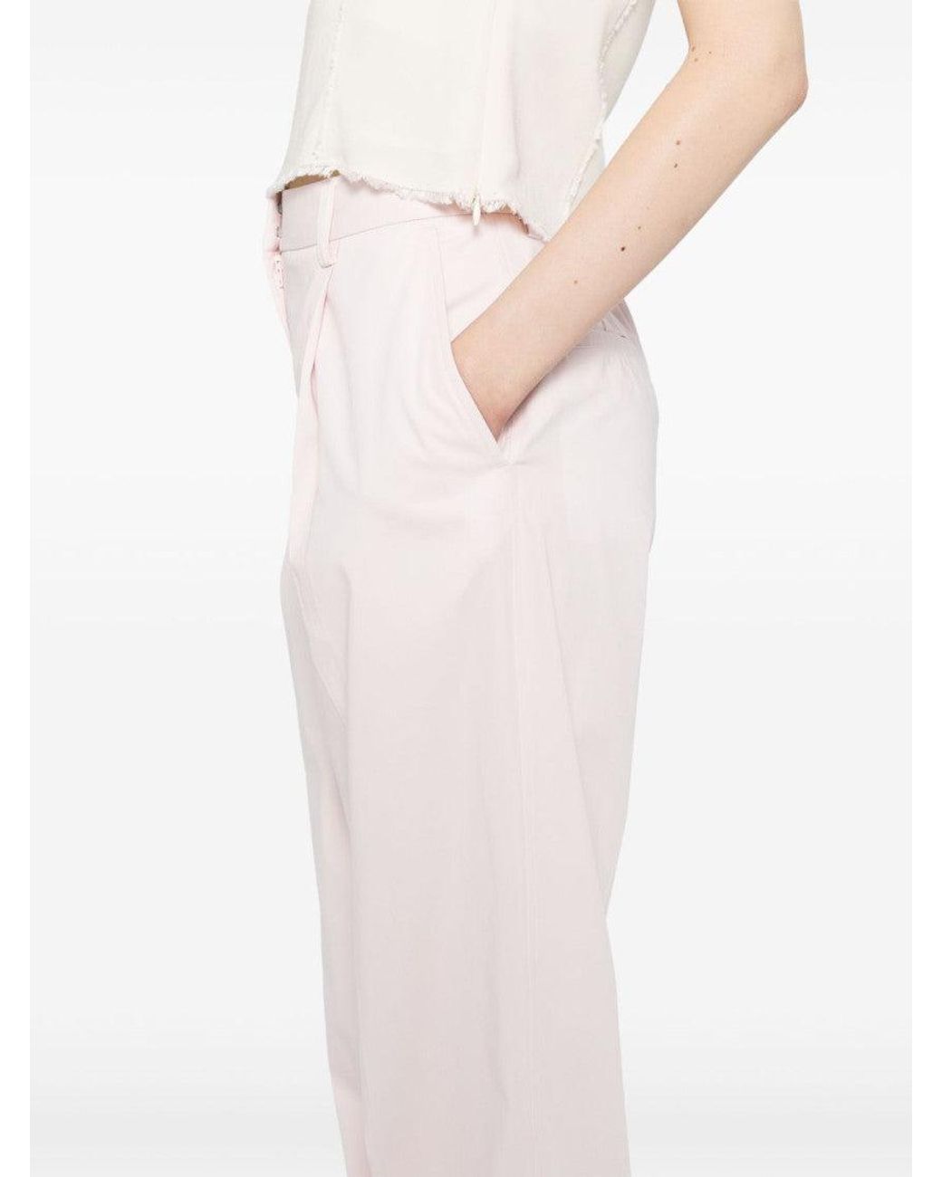 Totême  White Slanted Pocket Pants