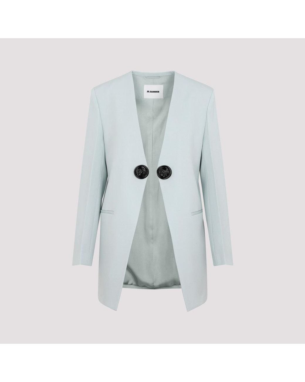 Jil Sander Blue Wool Jacket For