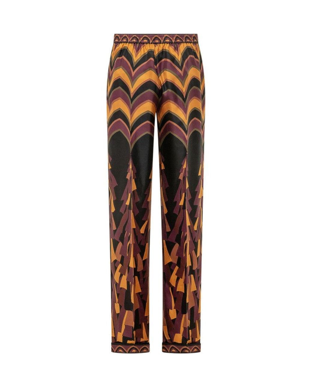 Emilio Pucci Orange Straight Flat Front Pants